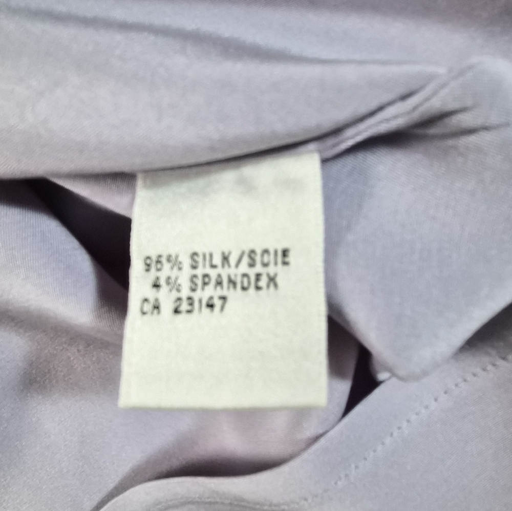 ​REPURPOSE PROJECT: Talbots Petite 96% Silk Stretch Blouse - 16P - Picture 2 of 10